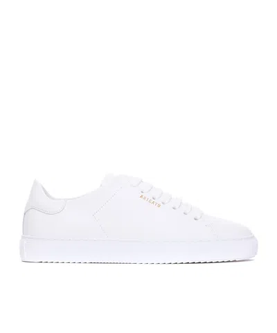 Axel Arigato Clean 90 White Sneakers With Printed Logo In Leather Woman