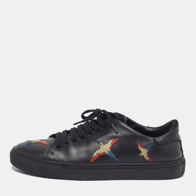 Pre-owned Axel Arigato Clean 90 Size 42 Black Leather Lace Up Sneakers