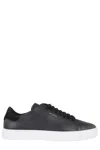 Axel Arigato 90 Clean Black Low Top Sneakers With Logo Lettering On The Side In Leather Man In Black