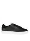 Axel Arigato 90 Clean Black Low Top Sneakers With Logo Lettering On The Side In Leather Man In Black