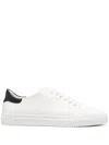 Axel Arigato Clean 90 Contrast White Low Top Sneakers With Laminated Logo In Leather Man In White
