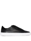 Axel Arigato 90 Clean Black Low Top Sneakers With Logo Lettering On The Side In Leather Man In Black