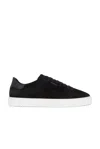 Axel Arigato '90 Clean' Black Low Top Sneakers With Logo Lettering On The Side In Black & White