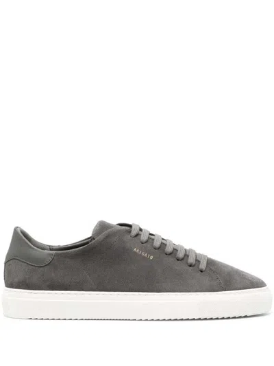 Axel Arigato Clean 90 Leather-trimmed Suede Sneakers In Gray