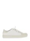 AXEL ARIGATO CLEAN 90 TRIPLE WHITE LOW TOP SNEAKERS WITH LAMINATED LOGO IN LEATHER AND SUEDE MAN