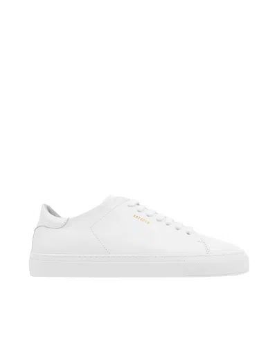 Axel Arigato Clean 90 White Sneakers With Gold Accents And Padded Insole
