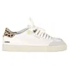 Axel Arigato Clean Leopard Detail Sneakers In White Leather In White