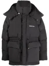Axel Arigato Logo-print Puffer Coat In Black