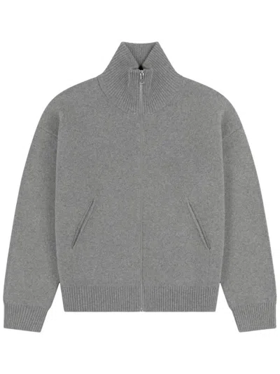 Axel Arigato Core Zip-up Cardigan In Gray