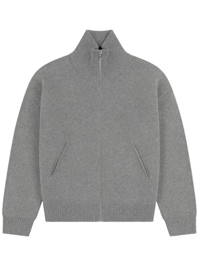 Axel Arigato Core Zip-up Cardigan In Grigio Melange