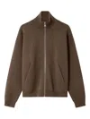 Axel Arigato Core Zipped High-neck Cardigan In Brown