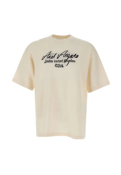 Axel Arigato Cotton And Wool T-shirt In White