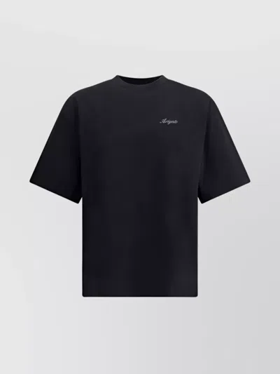 Axel Arigato Cotton Honor T-shirt With Ribbed Crew Neck In Black