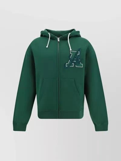 Axel Arigato Hart Zip-up Cotton Hoodie In Green