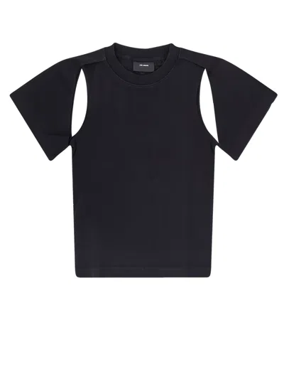 AXEL ARIGATO COTTON T-SHIRT WITH CUT OUT DETAILS