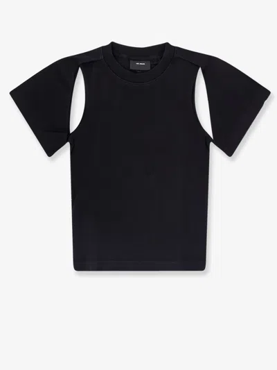 AXEL ARIGATO COTTON T-SHIRT WITH CUT OUT DETAILS