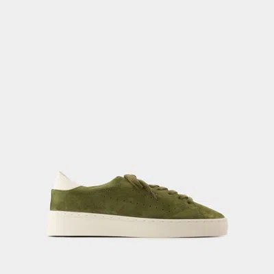 Axel Arigato Court Logo-embossed Suede Low-top Trainers In Khaki
