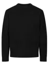 Axel Arigato Crew Neck Black Wool Blend Sweater In Black