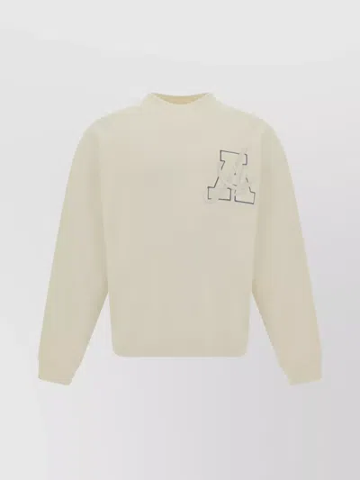 Axel Arigato Logo-embroidered Cotton Sweatshirt In Neutrals