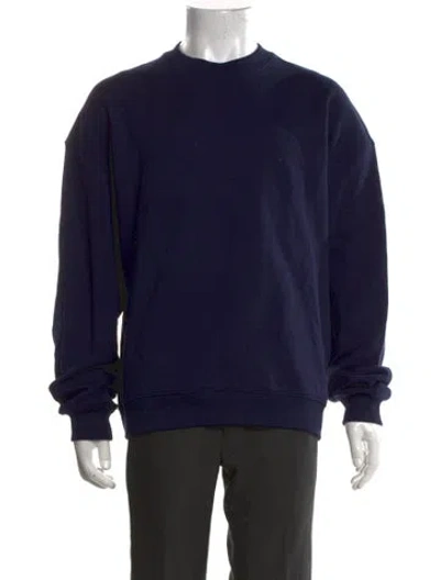 Pre-owned Axel Arigato Crew Neck Long Sleeve Sweatshirt In Blue