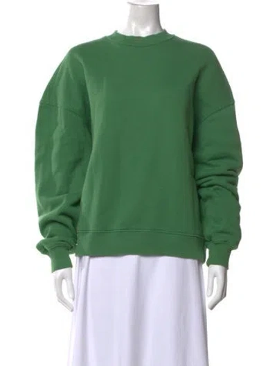 Pre-owned Axel Arigato Crew Neck Long Sleeve Sweatshirt In Green