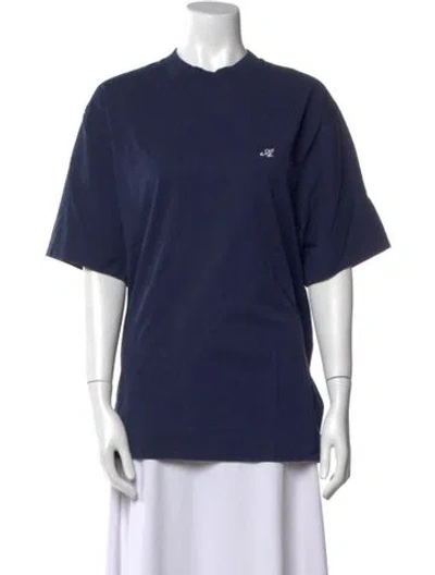 Pre-owned Axel Arigato Crew Neck Short Sleeve T-shirt In Blue
