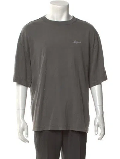 Pre-owned Axel Arigato Crew Neck Short Sleeve T-shirt In Grey