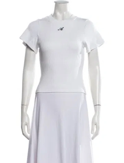 Pre-owned Axel Arigato Crew Neck Short Sleeve T-shirt In White