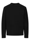 Axel Arigato Crew Neck Black Wool Blend Sweater In Black