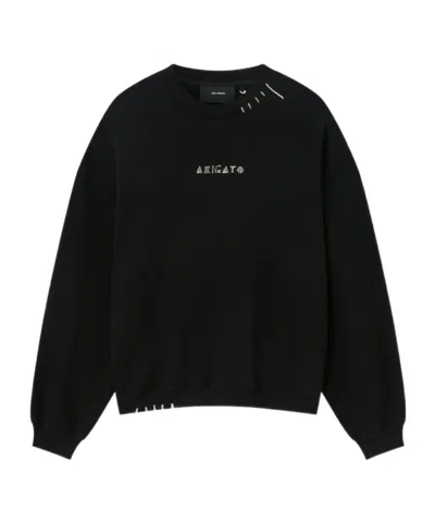 Axel Arigato Crew Neck Sweatshirt In Black