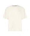 Axel Arigato Crew Neck Embroidered Detail Short Sleeve T-shirt In White