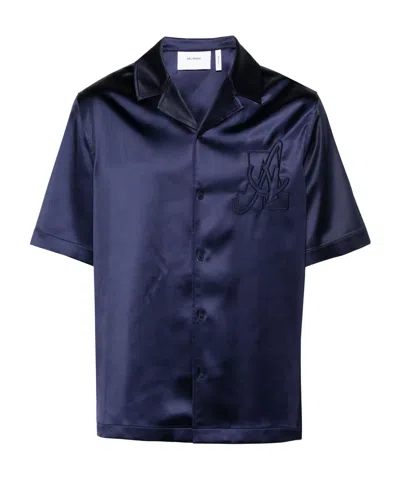 Axel Arigato Cruise Twisted A-embroidered Shirt In Blue