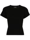Axel Arigato Cut-out Ribbed T-shirt In Black