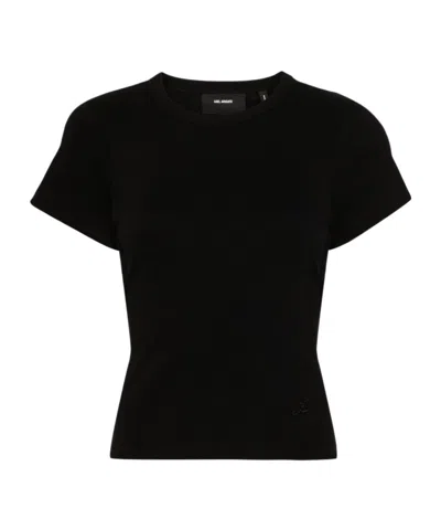 Axel Arigato Cut-out Ribbed T-shirt In Black
