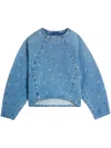 Axel Arigato Daisy Script A Denim Top In Blue