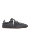 Axel Arigato Daze Runner Grey Sneaker With Logo On The Tongue And Grooved Sole In Suede Man In Animal Print