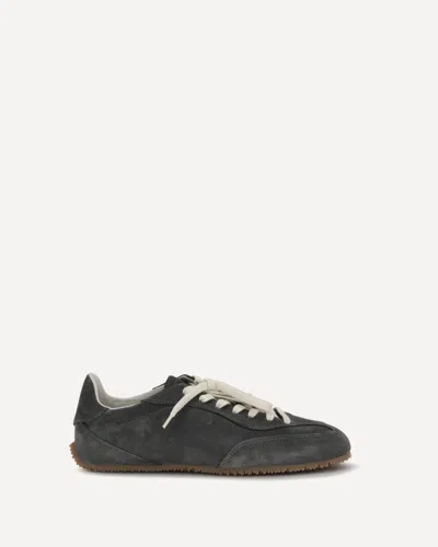 Axel Arigato Daze Runner Grey Sneaker With Logo On The Tongue And Grooved Sole In Suede Man In Gray