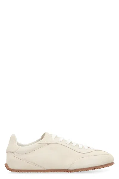 Axel Arigato Daze Runner Suede Sneakers With Logo Tongue In Metallic