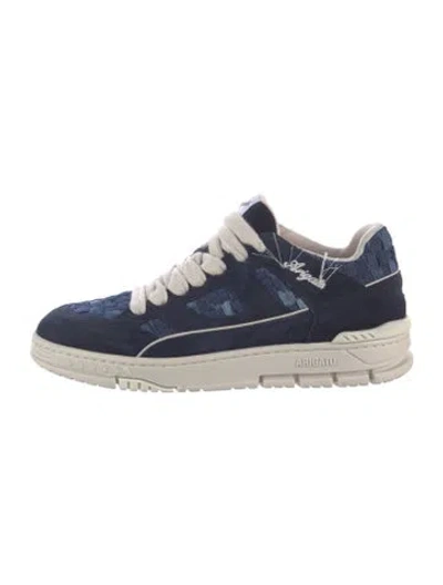 Pre-owned Axel Arigato Denim Printed Sneakers In Black