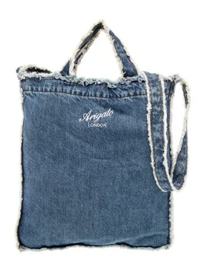 Pre-owned Axel Arigato Denim Tote In Blue