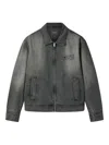 Axel Arigato Denim Zip-up Jacket In Black