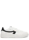 Axel Arigato 'dice-a' White Low Top Sneakers With Laminated Logo In White And Black