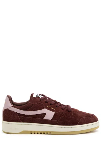 Axel Arigato Dice-a Panelled Suede Sneakers In Burgundy