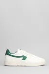 Axel Arigato Dice-a Panelled Leather And Suede Low-top Trainers In White Green