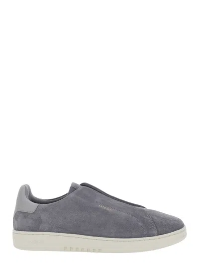 Axel Arigato Dice Gray Laceless Suede Low-top Sneaker With Logo Lettering On Side & Heel In Grey
