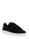 Axel Arigato Dice Laceless Black Low Top Slip-on Sneakers In Suede Man