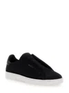 Axel Arigato 'dice Laceless' Black Low Top Slip-on Sneakers In Suede Man In Black