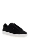 Axel Arigato Dice Laceless Black Low Top Slip-on Sneakers In Suede Man In Black
