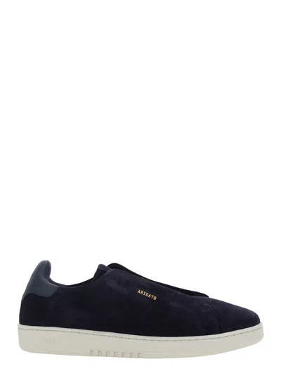 Axel Arigato Dice Laceless Leather Sneaker With Rubber Sole In Blu