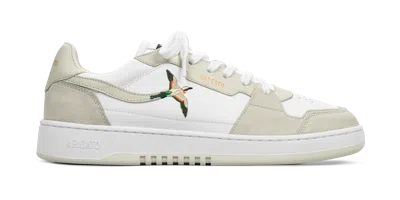 Axel Arigato Dice Lo Embroidered Leather Sneakers In White